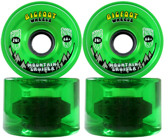 Bigfoot Longboard Wheels - 76mm Mountain Cruiser Translucent Green