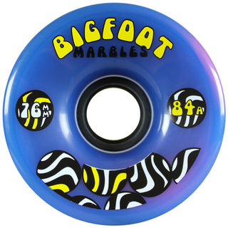Bigfoot Longboard Wheels - 76mm Marble Swirl - Blue/Pink