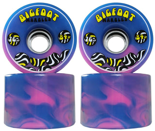 Paris Longboard Trucks, Wheels, Hardware, and Abec 7 Bearings Kit - V2 180 Green + Bigfoot 76mm 84A Blue Swirl