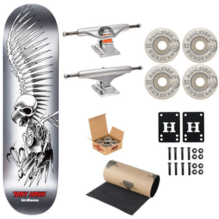 Birdhouse Premium Complete Skateboard Tony Hawk Full Skull Foil 8.0" Ft. Independent/Spitfire