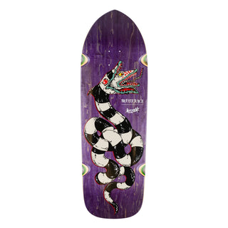 Welcome Skateboards x Beetlejuice Deck Sandworm on Magic Bullet 2.0 Purple Stain 10.5" x 33"