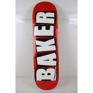 Blem Baker Skateboard Deck Logo Red/White 8.5" x 32" Used