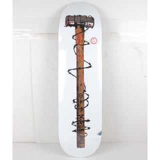 Scratched Deathwish Skateboard Deck Erik Ellington Sledge White 8.5" x 31.875"