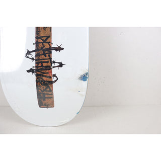 Scratched Deathwish Skateboard Deck Erik Ellington Sledge White 8.5" x 31.875"