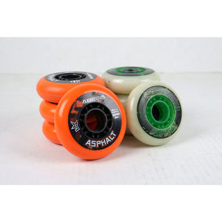 Blem Inline Hockey Wheels Labeda Asphalt 76mm/80mm Hilo White/Orange Cosmetic