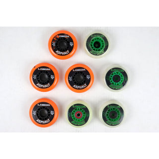 Blem Inline Hockey Wheels Labeda Asphalt 76mm/80mm Hilo White/Orange Cosmetic