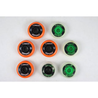 Blem Inline Hockey Wheels Labeda Asphalt 76mm/80mm Hilo White/Orange Cosmetic and Used