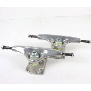 Blem Mini Logo Skateboard Trucks 8.0" Polished Silver Damaged, For Parts