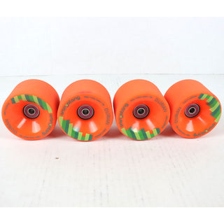 Blem Orangatang Skateboard Wheels Durian with Loaded Jehu Bearings 75mm Used