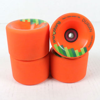 Blem Orangatang Skateboard Wheels Durian with Loaded Jehu Bearings 75mm Used