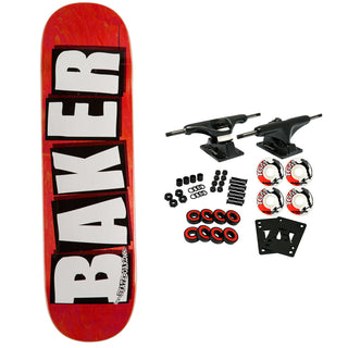 Baker Skateboard Complete Logo Veneers Red 8.25" x 32.25"