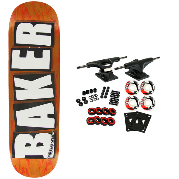 Baker Skateboard Complete Logo Veneers B2 Orange 8.5