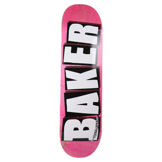 Baker Skateboard Deck Logo Veneers B2 Pink 8.5" x 32.5"