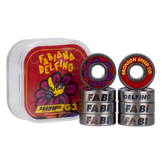 Bronson Skateboard Bearings Fabiana Delfino Pro G3 Red/Purple
