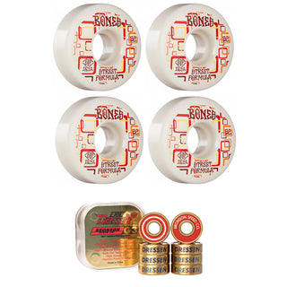 Bones Skateboard Wheels with Bronson Pro G3 Bearings STF 52mm 103A V3