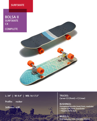 Loaded Boards Carver Bolsa II CX Surfskate Complete
