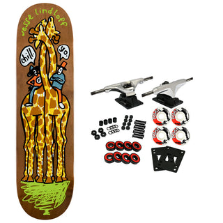 Foundation Skateboard Complete Lindloff Back Off Bro (Assorted) 8.5" x 32.35"