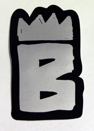 Brigada Sticker Logo 4" Silver