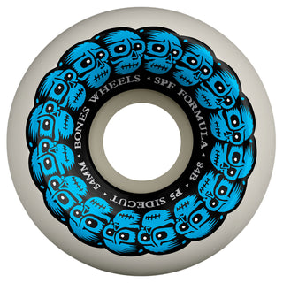 Bones Skateboard Wheels 54mm Skatepark Formula P5 SPF Circle Skulls 84B White