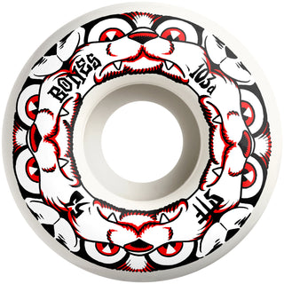 Bones Skateboard Wheels 53mm 4 Dog Night V4 Wide STF 103A White