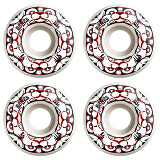 Bones Skateboard Wheels 54mm 4 Dog Night V4 Wide STF 103A White