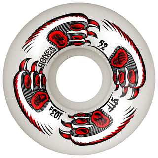 Bones Skateboard Wheels 52mm Kitty Twister V5 Sidecut STF 103A White