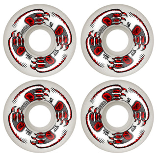 Bones Skateboard Wheels 53mm Kitty Twister V5 Sidecut STF 103A White