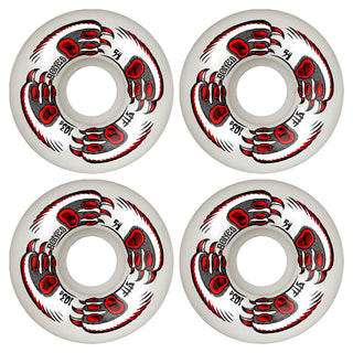 Bones Skateboard Wheels 54mm Kitty Twister V5 Sidecut STF 103A White