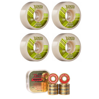 Bones Skateboard Wheels with Bronson Pro G3 Bearings STF 54mm 99A V4
