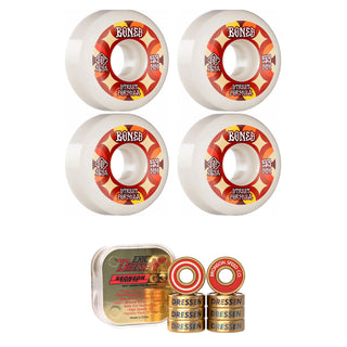 Bones Skateboard Wheels with Bronson Pro G3 Bearings STF 53mm 103A V5