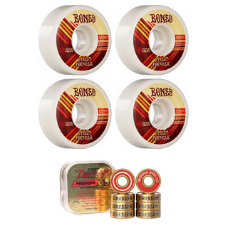 Bones Skateboard Wheels with Bronson Pro G3 Bearings STF 53mm 103A V4