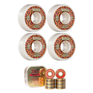 Bones Skateboard Wheels with Bronson Pro G3 Bearings STF 54mm 103A V1