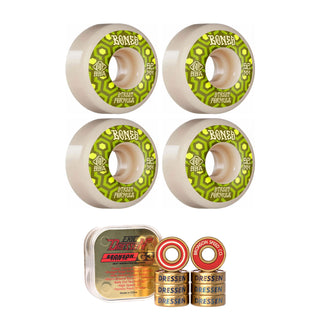 Bones Skateboard Wheels with Bronson Pro G3 Bearings STF 52mm 99A V1