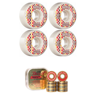 Bones Skateboard Wheels with Bronson Pro G3 Bearings STF 52mm 103A V2