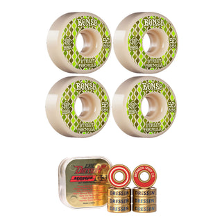 Bones Skateboard Wheels with Bronson Pro G3 Bearings STF 52mm 99A V2