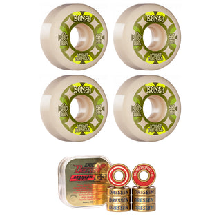 Bones Skateboard Wheels with Bronson Pro G3 Bearings STF 55mm 99A V5