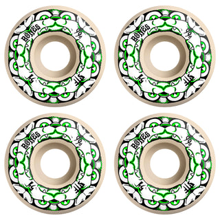 Bones Skateboard Wheels 54mm 4 Dog Night V4 Wide STF 99A White