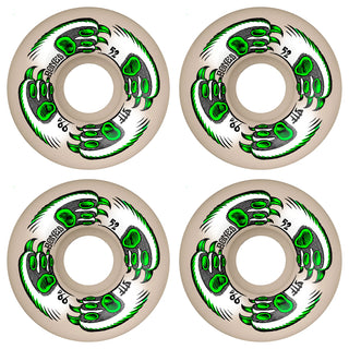 Bones Skateboard Wheels 52mm Kitty Twister V5 Sidecut STF 99A White