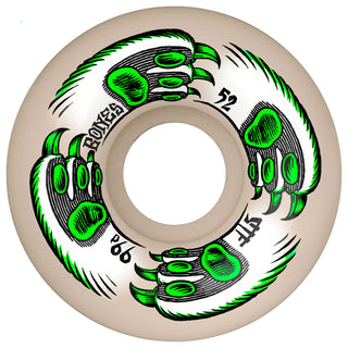 Bones Skateboard Wheels 52mm Kitty Twister V5 Sidecut STF 99A White