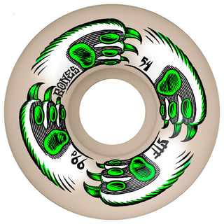 Bones Skateboard Wheels 54mm Kitty Twister V5 Sidecut STF 99A White