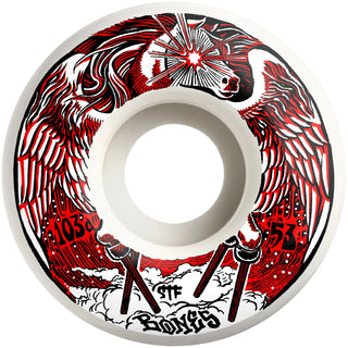 Bones Skateboard Wheels 53mm Peg-Leg-Asus V1 Standard STF 103A White