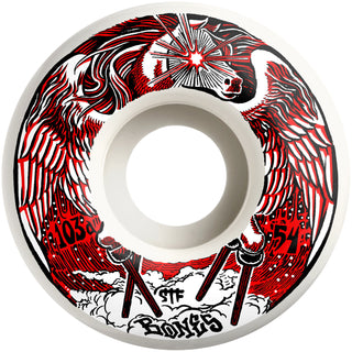 Bones Skateboard Wheels 54mm Peg-Leg-Asus V1 Standard STF 103A White