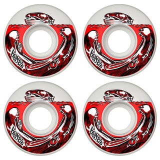 Bones Skateboard Wheels 52mm Salmon Dinner V3 Slim STF 103A White