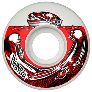 Bones Skateboard Wheels 52mm Salmon Dinner V3 Slim STF 103A White