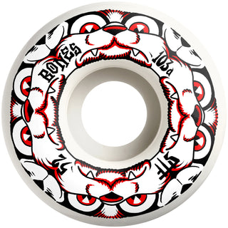 Bones Skateboard Wheels 52mm 4 Dog Night V4 Wide STF 103A White