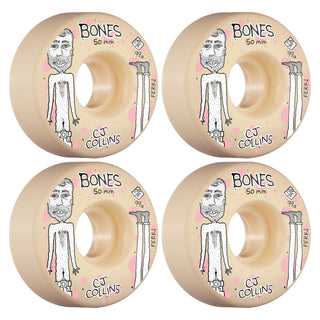 Bones Skateboard Wheels 50mm STF V3 Collins Ferk 99A White