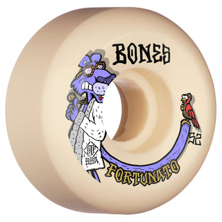 Bones Skateboard Wheels 52mm STF V5 Fortunato Pimpin 99A White