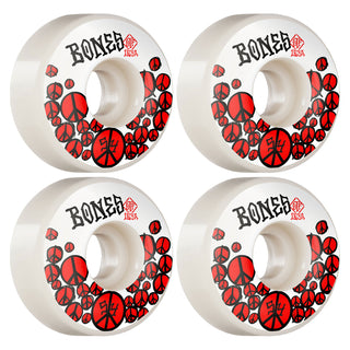 Bones Skateboard Wheels 54mm STF V1 Peace 103A White