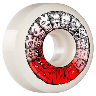 Bones Skateboard Wheels 52mm STF V5 Weird Wolf 103A White