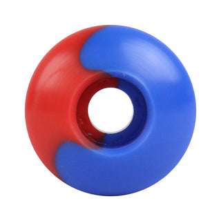 Blank Skateboard Wheels 52mm x 32mm 99A USA Made Split Color Blue/Red